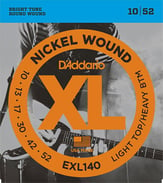 Electric Guitar Strings Nickel Wound XL140 Single Set of EXL140 Top Light/Heavy Bottom 10-52